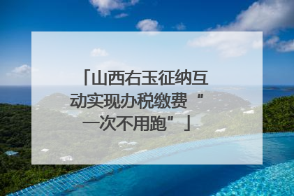 山西右玉征纳互动实现办税缴费“一次不用跑”